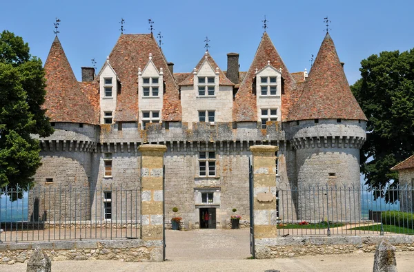 フランス、ドルドーニュ県ワイン館の絵のような城 — ストック写真