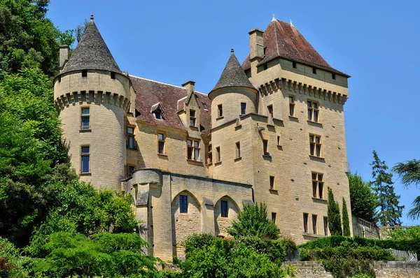 Francia, pintoresco castillo de La Malartrie en Vezac — Foto de Stock