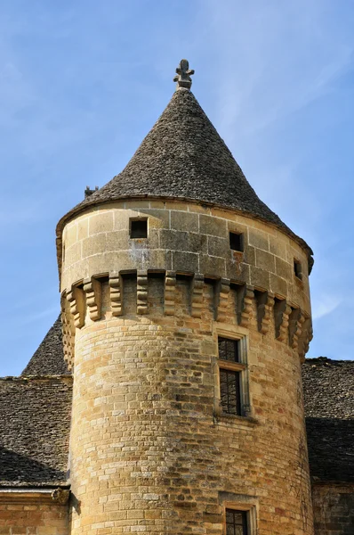 França, pitoresco castelo de Saint Genies em Dordogne — Fotografia de Stock