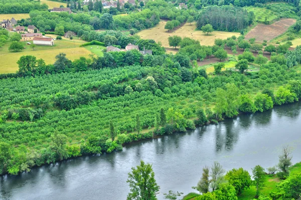 France, pittoresque vallée de la Dordogne en Périgord — Photo