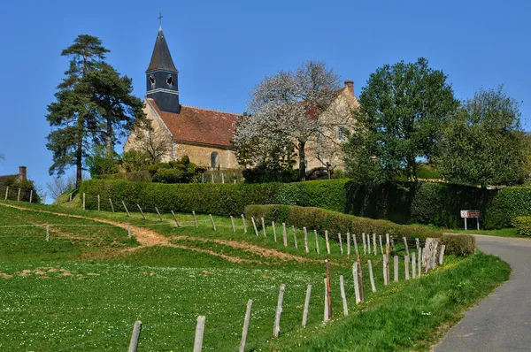 Fransa, l hermitiere normandie, tarihi kilise — Stok fotoğraf