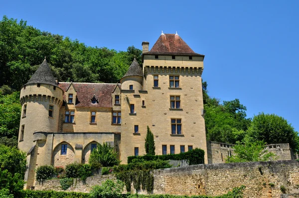 France, picturesque castle of La Malartrie in Vezac — Stock Photo, Image