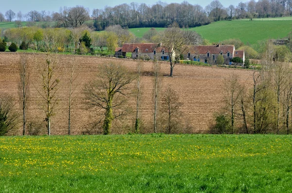 Frankrike, pittoreska byn noce — Stockfoto