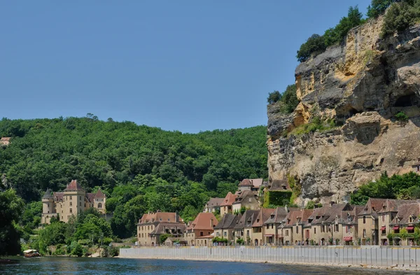 Francie, v malebné vesničce la roque gageac v dordogne — Stock fotografie