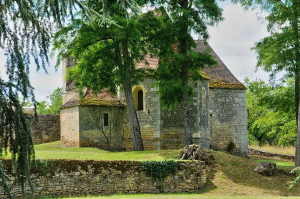 França, uma antiga capela em Castelnaud, Dordonha — Fotografia de Stock