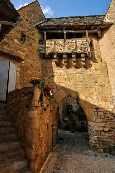 Франция, живописная деревня Сен-Помпон в Дордоне — стоковое фото