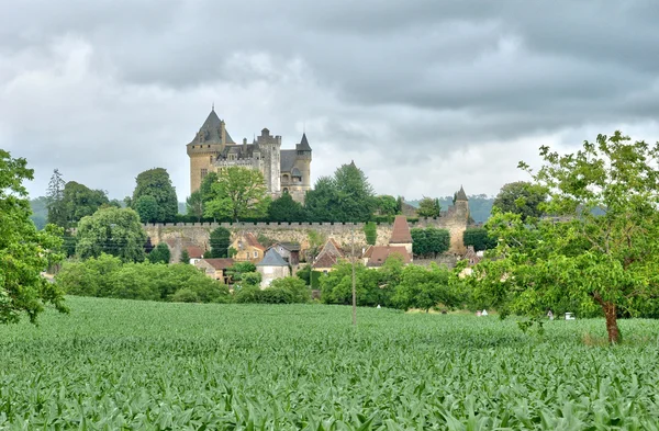 France, picturesque castle of Montfort in Vitrac — Stock Photo, Image