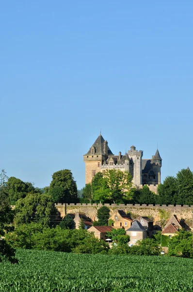 フランス、ドルドーニュ県モンフォールの中世城 — ストック写真