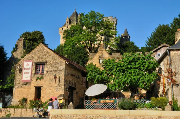 Francia, castello medievale di Montfort in Dordogna — Foto Stock