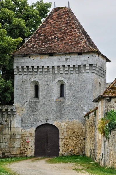 França, pitoresco castelo de la Chapelle Faucher — Fotografia de Stock