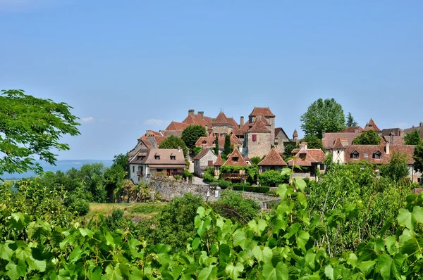 Francie, malebné vesnici loubressac — Stock fotografie