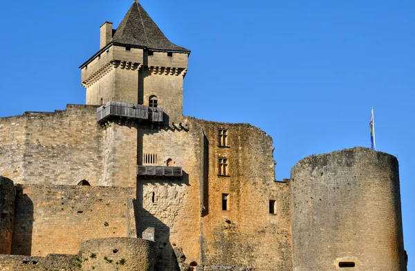 Fransa, dordogne içinde castelnaud pitoresk Kalesi — Stok fotoğraf