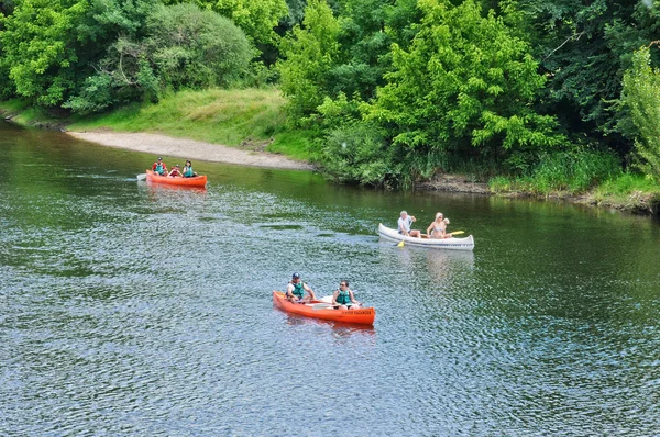 France, canoeing on Dordogne river in Perigord — Stock Photo, Image