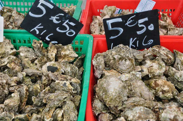 Frankrijk, de pittoreske markt van trouville in Normandië — Stockfoto