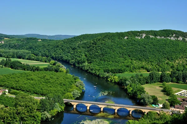 Perigord, valle de Dordoña en Castelnaud la Chapelle —  Fotos de Stock