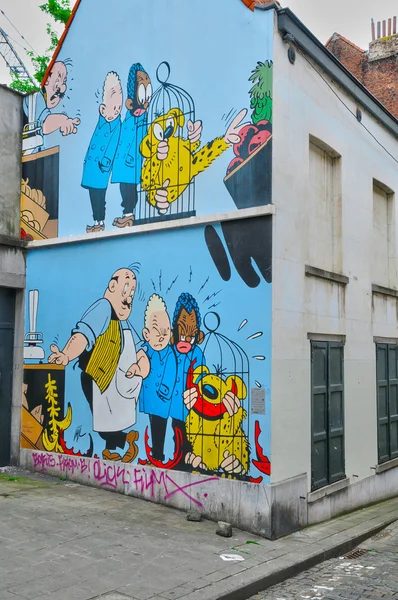 比利时，布鲁塞尔风景如画的城市 — 图库照片
