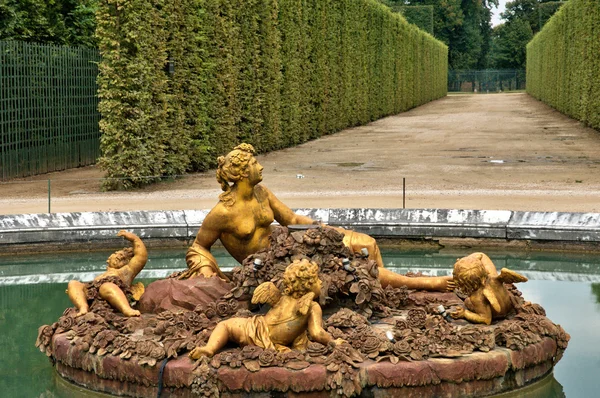 Fransa, versailles Sarayı parkta bir çeşme — Stok fotoğraf