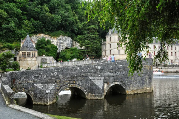 Francie, malebné město brantome — Stock fotografie