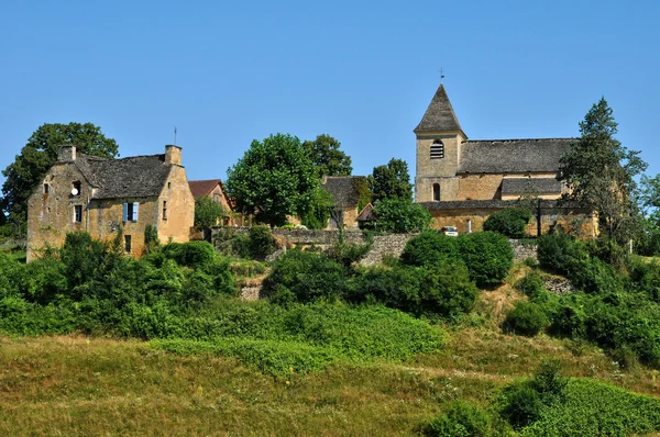 Frankrike, pittoreska byn carlucet — Stockfoto