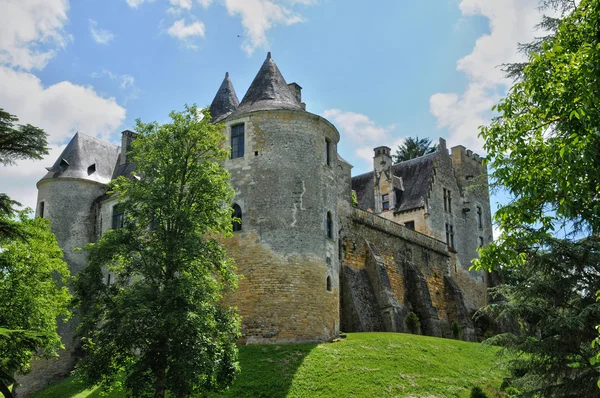 França, pitoresco castelo de Fayrac em Dordonha — Fotografia de Stock