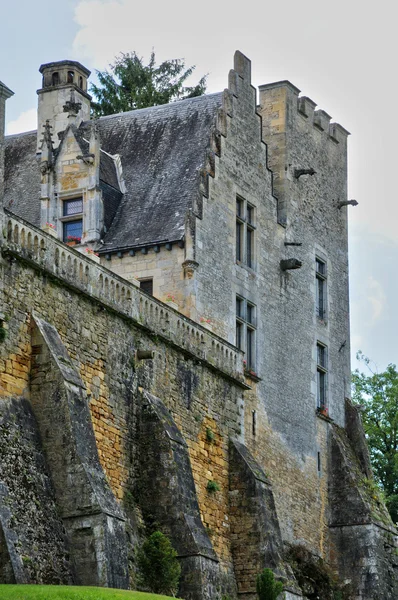 Frankrijk, pittoreske kasteel van fayrac in dordogne — Stockfoto