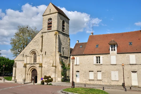 Fransa, villennes sur Seine güzel kilise — Stok fotoğraf