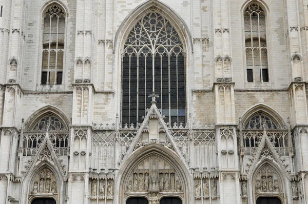 België, pittoreske kathedraal van Brussel — Stockfoto