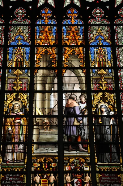 Belgie, malebné katedrála v Bruselu — Stock fotografie