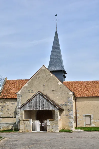 Franciaország, festői templom limetz villez — Stock Fotó
