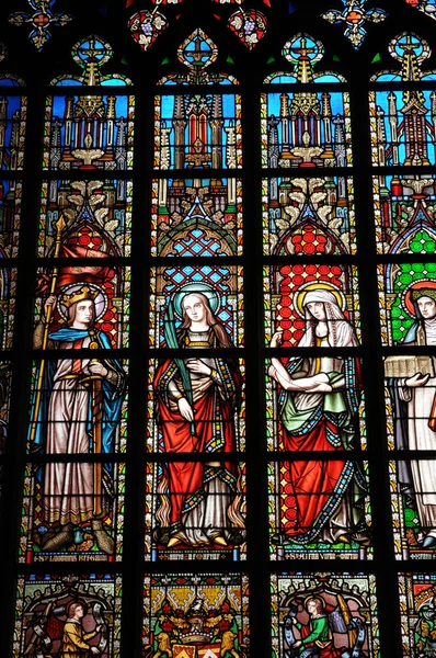 Belgium, picturesque Notre Dame du Sablon church of Brussels — Stock Photo, Image
