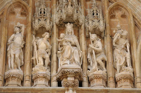 Belgia, indah Notre Dame du Sablon gereja Brussels — Stok Foto