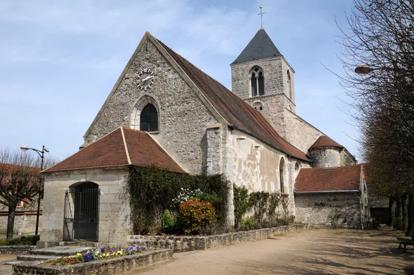 Frankrike, pittoreska kyrkan av limetz villez — Stockfoto