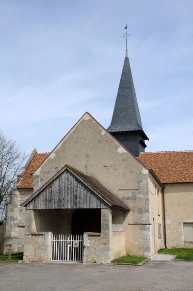 Franța, biserica pitorească din Limetz Villez — Fotografie, imagine de stoc