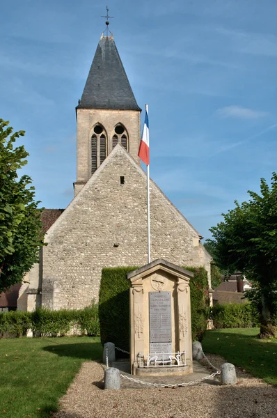 Franţa, biserica pitorească din Mareil sur Mauldre — Fotografie, imagine de stoc