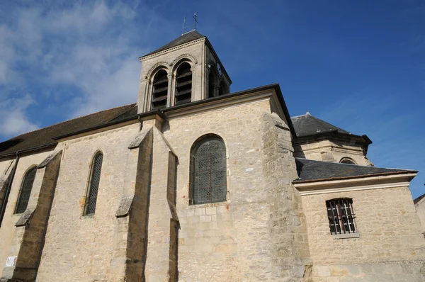 Francia, pintoresca iglesia de Oinville sur Montcient —  Fotos de Stock