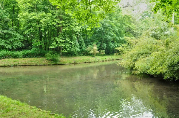 Frankrike, canon castle garden i normandie — Stockfoto