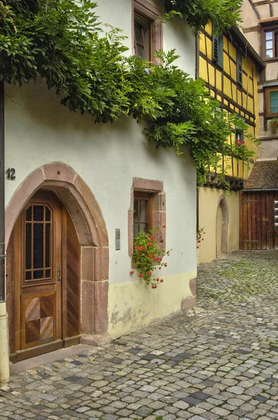 Frankreich, kleines dorf riquewihr im elsass — Stockfoto