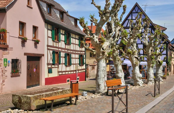 Верхний Рейн, деревня Бергхайм в Эльзасе — стоковое фото