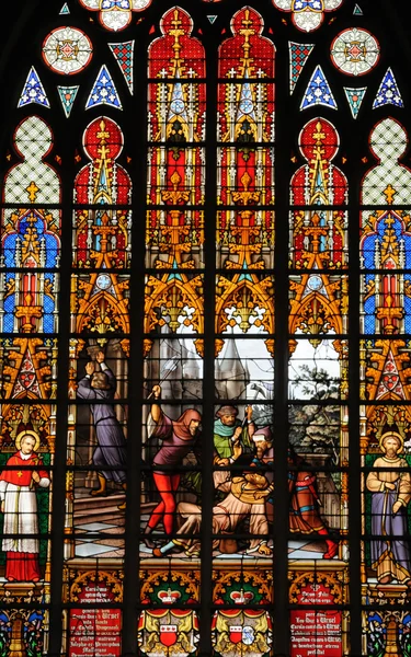 Belgia, catedrala pitorească din Bruxelles — Fotografie, imagine de stoc