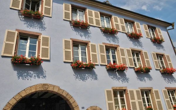 Francia, pittoresca vecchia casa in Eguisheim in Alsazia — Foto Stock