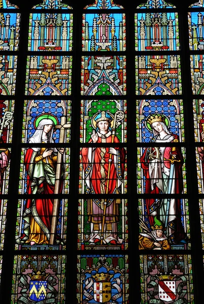 Бельгия, церковь Нотр-Дам-дю-Саблон в Брюсселе — стоковое фото