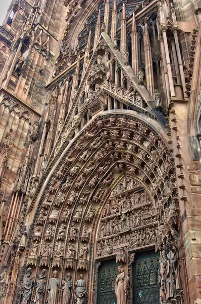 Francia, cattedrale di Strasburgo in Alsazia — Foto Stock