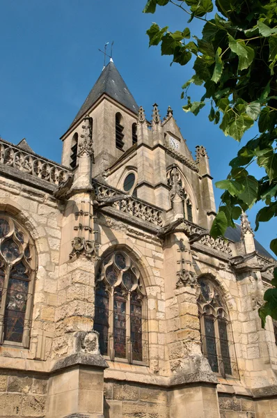 França, igreja histórica de Triel sur Seine — Fotografia de Stock