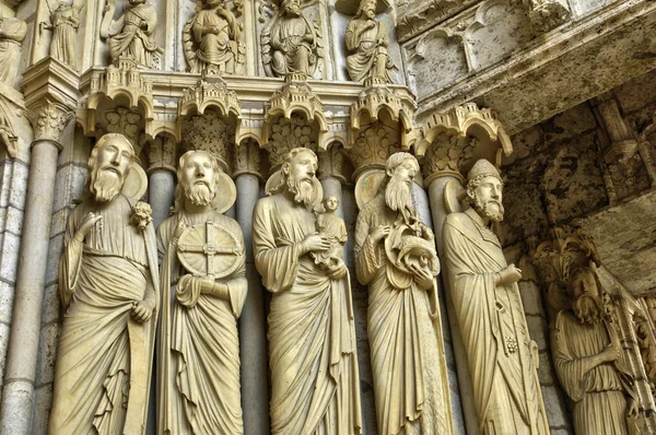 França, a catedral de Chartres em Eure et Loir — Fotografia de Stock