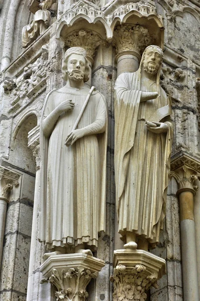 Frankrike, Chartres katedral i Eure et Loir — Stockfoto