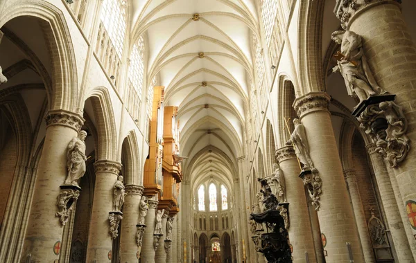 Belgium, picturesque cathedral of  Brussels — Stock Photo, Image