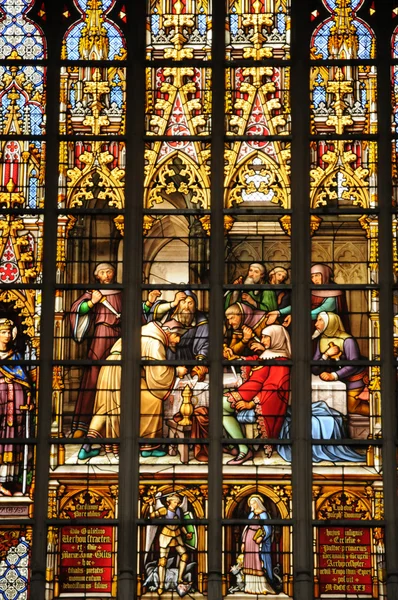 Belgio, pittoresca cattedrale di Bruxelles — Foto Stock