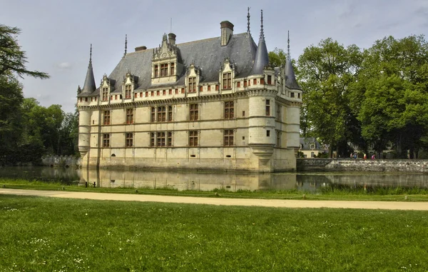 Renässansslottet i azay le rideau i touraine — Stockfoto