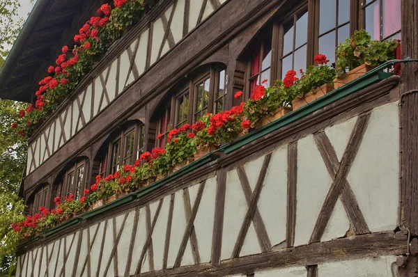 Alsasko, staré a historické čtvrti ve Štrasburku — Stock fotografie