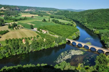 Perigord, Dordogne valley in Castelnaud la Chapelle clipart